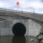 Pipe outfall into a body of water for runoff