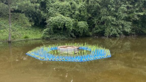 Beemat floating wetland pots