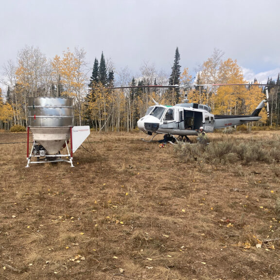 Ferguson Waterworks working with the USFS, developing revegetation solutions to be applied by helicopter.