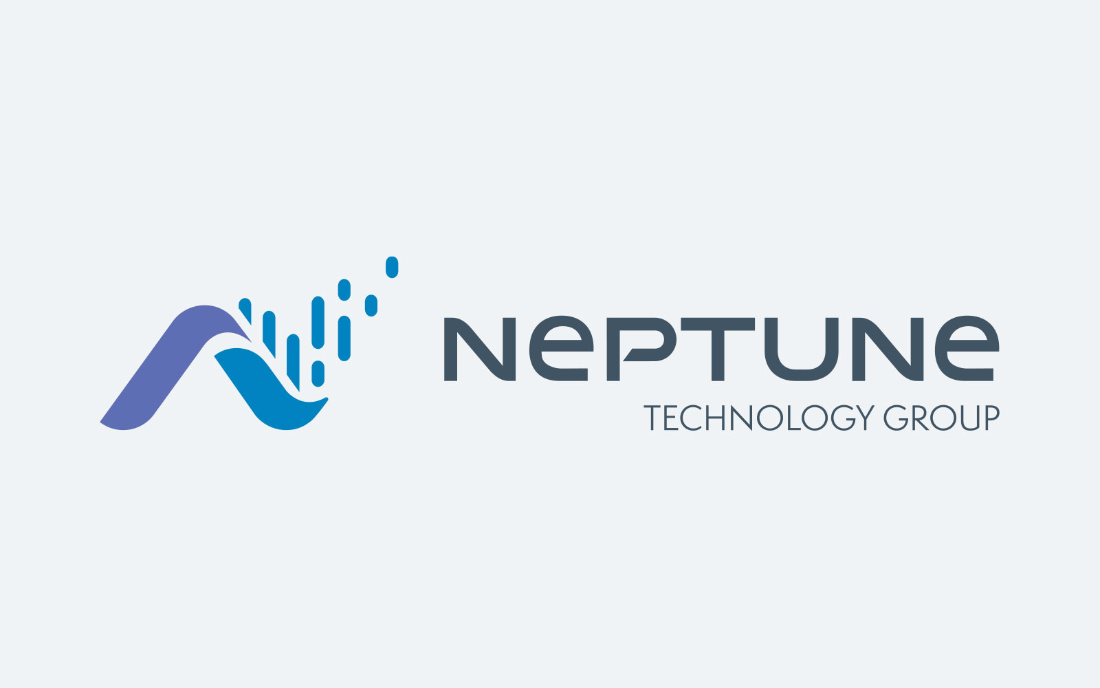 neptune meters blue background logo